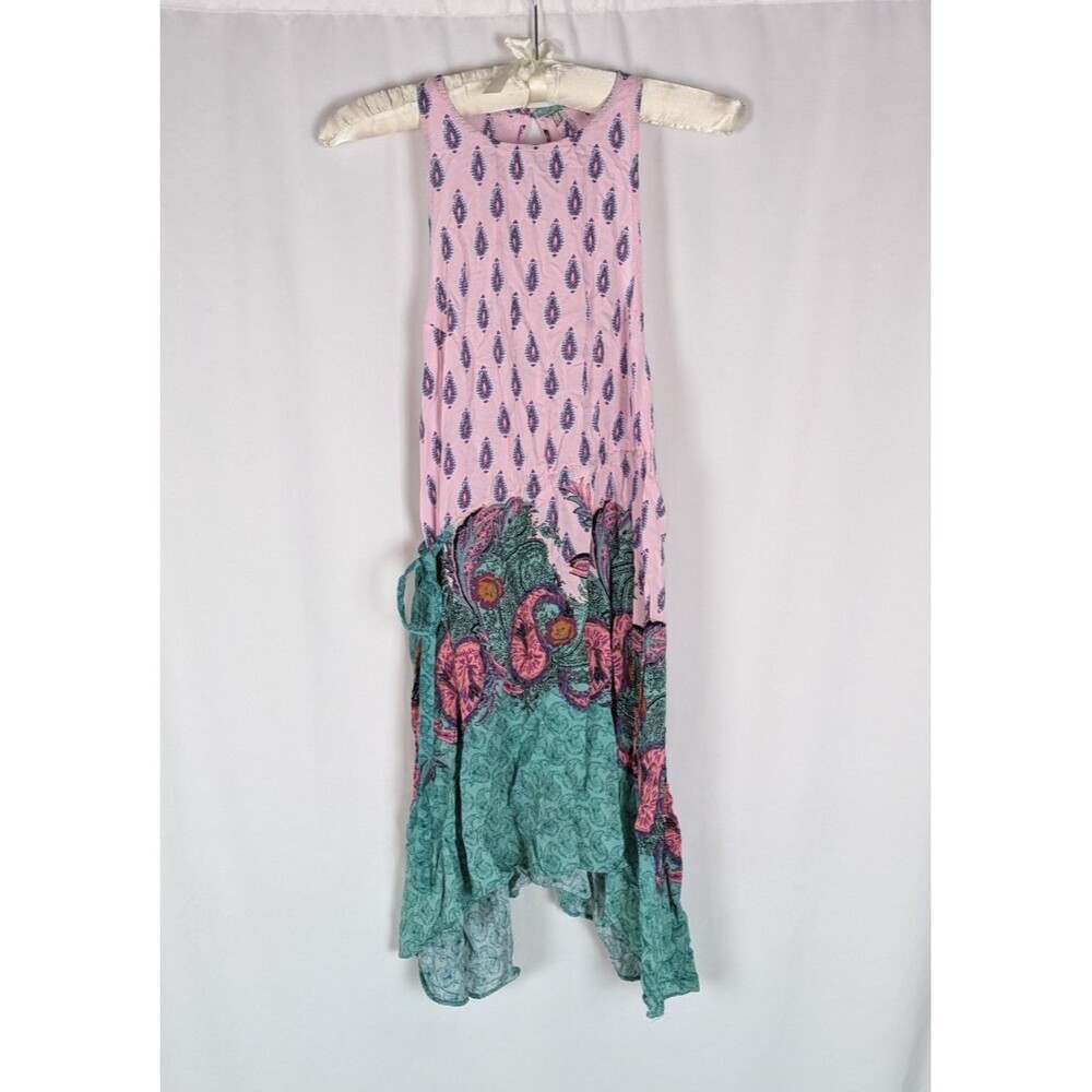 Intimately Free People Mixed Print Asymmetrical Slip Dress XS Free Spirited Boho